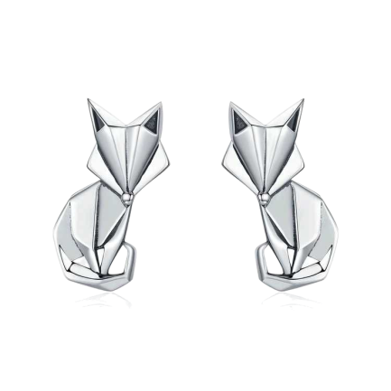 Сребърни обеци "Crystal Fox"