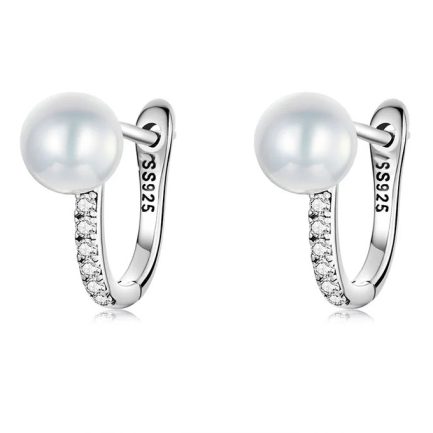 Сребърни обеци "Pearl Ring"