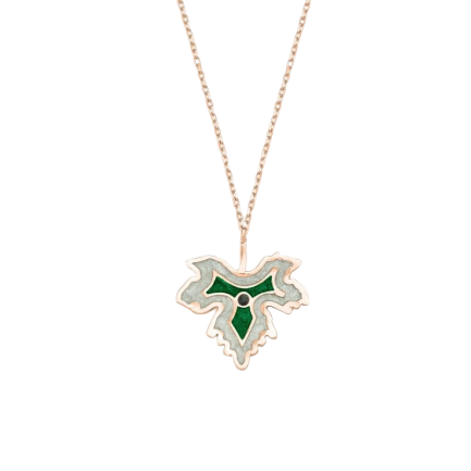 Сребърно колие "Sycamore Leaf Green"