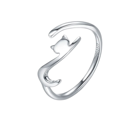 Сребърен пръстен “Silver Cat”