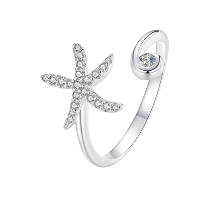 Сребърен пръстен "Starfish"