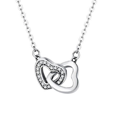 Сребърно колие "Connected Heart"