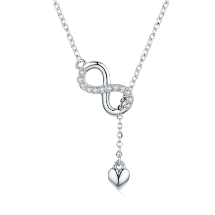 Сребърно колие "Infinity Love"