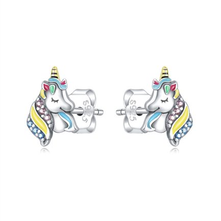 Сребърни обеци "Unicorn"