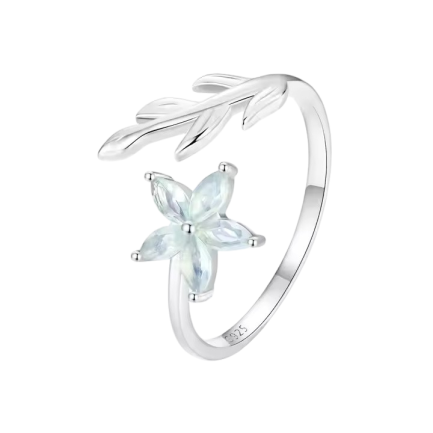 Сребърен пръстен “Flower Opal”