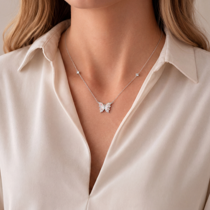 Сребърно колие “Butterfly Necklaces”