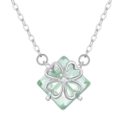 Сребърно колие "Four Leaf Clover"
