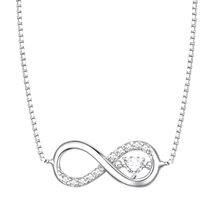 Сребърно колие "Valentines"