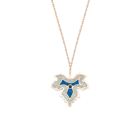 Сребърно колие "Sycamore Leaf Gold"