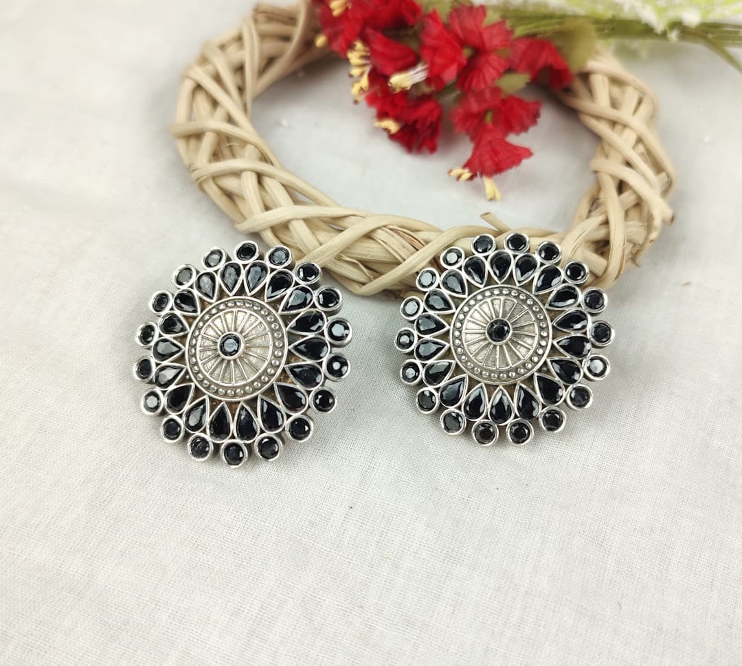 Photo silver earrings