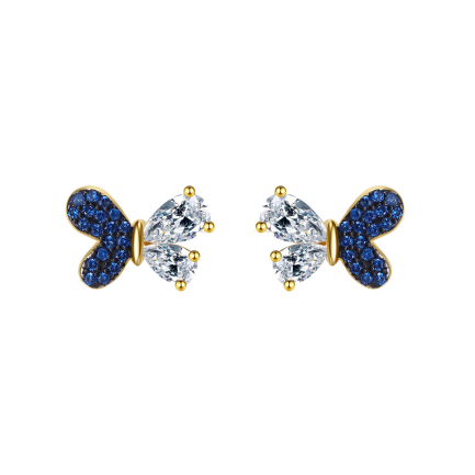Сребърни обеци "Diamond Butterfly"