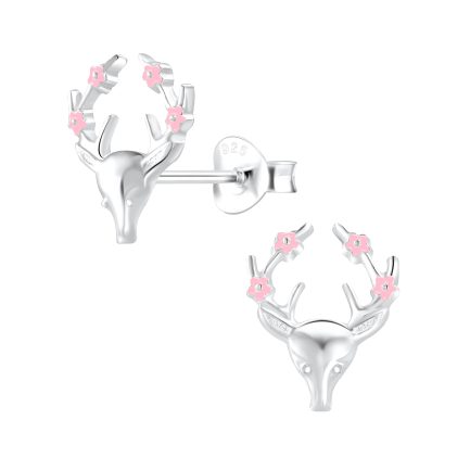 Сребърни обеци "Reindeer"