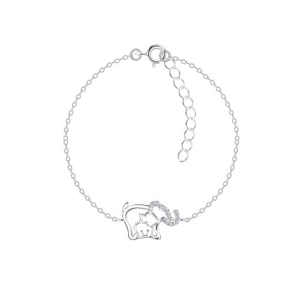 Сребърна гривна "Elephant"