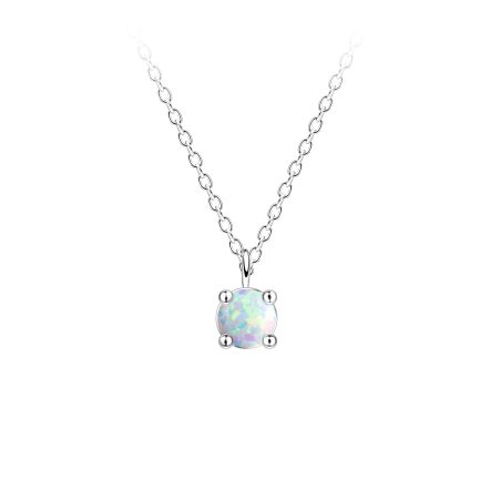 Сребърно колие "Opal Silver" (0.5 см)