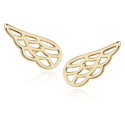 Сребърни обеци "Golden Wings" (позлатени)