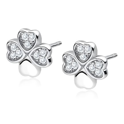 Сребърни обеци "Mini Silver Clover"
