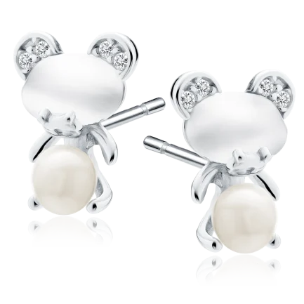 Сребърни обеци "Silver Teddy" 