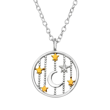 Сребърно колие "Moon"