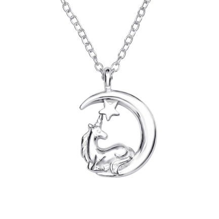 Сребърно колие "Unicorn"