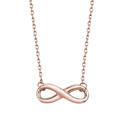 Сребърно колие "Rose Gold Infi"