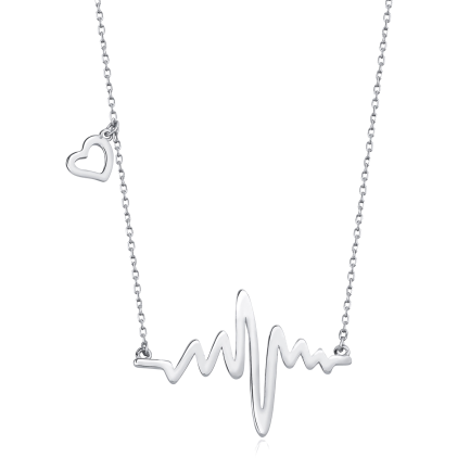 Сребърно колие "Heartbeat"