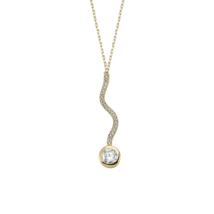 Сребърно колие "Belissima Gold" (позлатено)