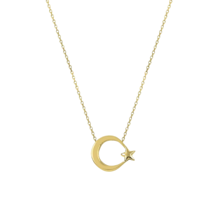 Сребърно колие "Gold Star" (позлатен)