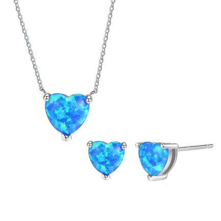 Сребърен комплект "Blue Opal"