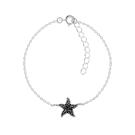 Сребърна гривна "Silver Starfish"