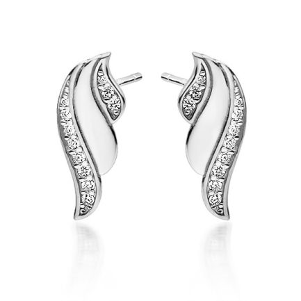 Сребърни обеци "Art Wings" /17 mm/