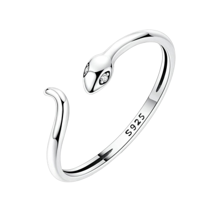 Сребърен пръстен "Simple Snake"