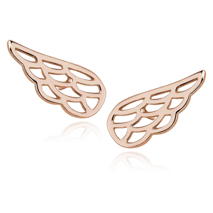 Сребърни обеци Golden Rose Wings