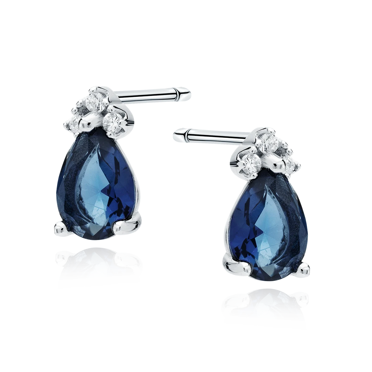 Сребърни обеци Sapphire (1 см винт) Сребърни обеци Sapphire (1 см винт)
