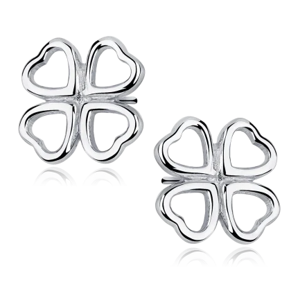 Сребърни обеци Silver Clover