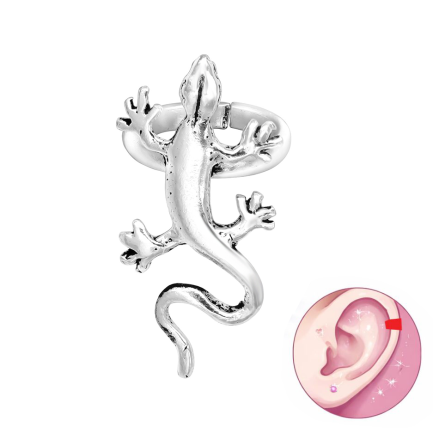 Сребърнa oбеца с клипс "Gecko Cuff" /1 брой/