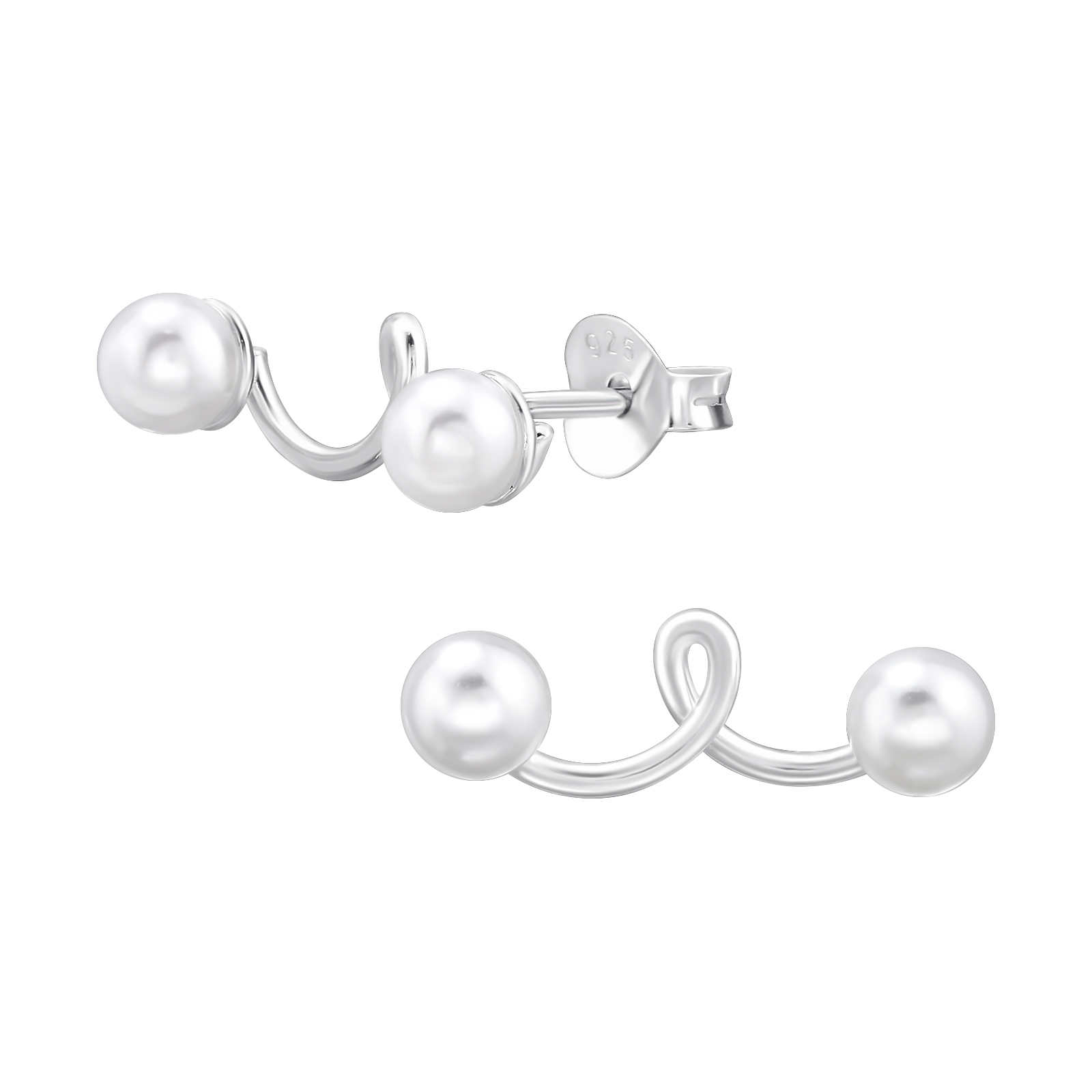 Сребърни обеци Balls Spiral Сребърни обеци Balls Spiral