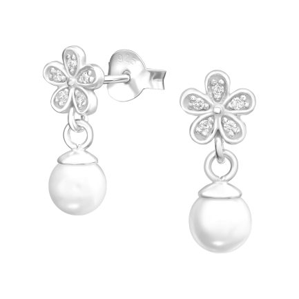 Сребърни обеци Silver Flower