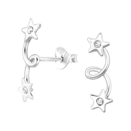 Сребърни обеци Star Spiral