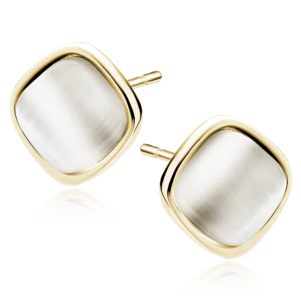 Сребърни обеци "Elara Gold" (позлатени)