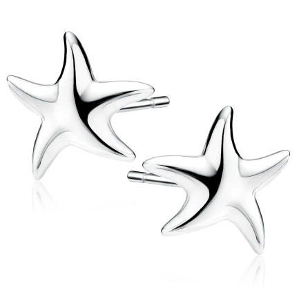 Сребърни обеци "Sea Star"