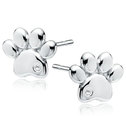 Сребърни обеци "Сребърна лапичка"