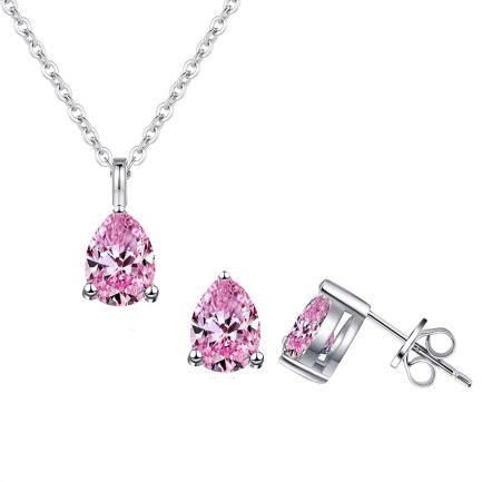 Сребърен комплект "Pink Diamond"