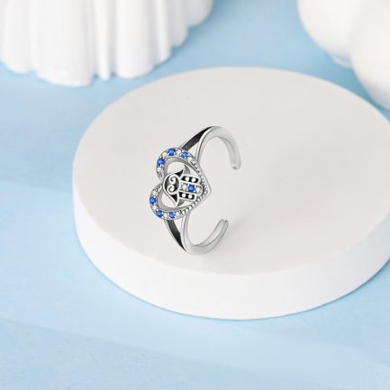 Сребърен пръстен Love Hamsa