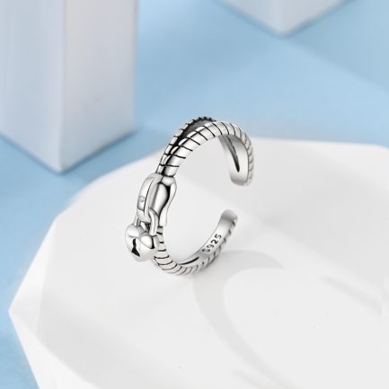 Сребърен пръстен Love Zip