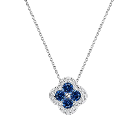 Сребърно колие "Blue Princess"