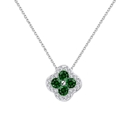 Сребърно колие "Green Princess"