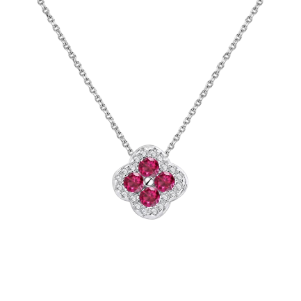 Сребърно колие "Pink Princess"