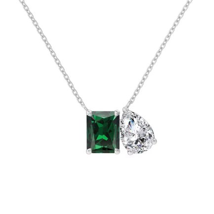 Сребърно колие "Green Story"
