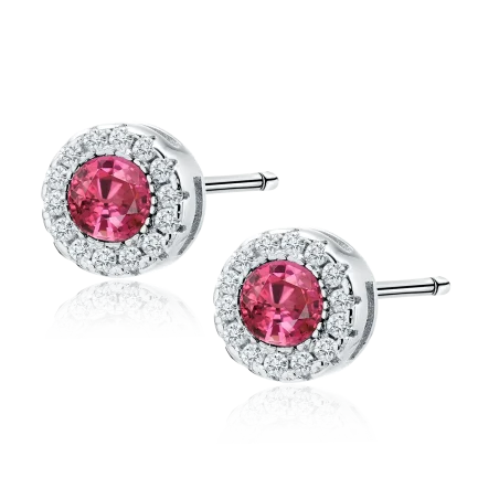 Сребърни обеци "Elegant Pink"