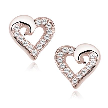 Сребърни обеци "Secret Gold Love" /малки/